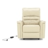 Marlowe Single Seater Motorised Recliner in Ancient Ivory Cream Leatherette Colour