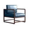 Aura PU Leather Arm Chair- Blue