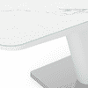 Caribu 6 To 8 Extendable Dining Table In White Marble Color With High Gloss Finish