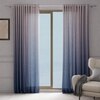 Stoa Paris Sheer Ombre Printed Long Door Curtain, Aesthetic Curtain with  Light Filtering Balcony,  Set of 1 Parda, Evening Glow - Navy