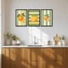 The Castle Decor Orange Fruit Kitchen Wall Art Set of 3 8x12 Inch