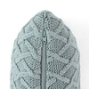 Crest Blue Grey Cotton Cushion Cover 16X16  Inches