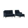 Abbey Sectional Sofa (Colour : Cobalt, Cushion : Soft, Seater : Right Aligned 2 Seater + Right Aligned Chaise)