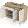 Bluewud Kaspen Engineered Wood Shoe Racks In European Oak & White Finish