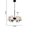 Devansh Dual Black Wallmounted Lamp With Cotton Black Shade