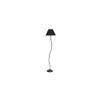 Lily Black Fabric Floor Lamp with Black Iron Base