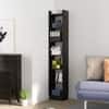 Hexa Engineered Wood Bookshelf Multipurpose Storage Rack in Slate Grey Colour