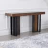 Fomo Solid Sheesham Wood Cansole Table In Grey Finish