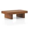 Nakkashi Solid Wood Rectangular Coffee Table In Amber Walnut Finish
