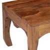 Lyon Sheesham Wood Contemporary Square Coffee Table In Natural Teak Finish