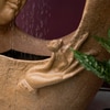 Buddha Face Shower Beige Fiber Glass Indoor Fountain