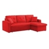 Jacob Solid Wood Sofa cum Bed in Red