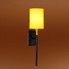 Devansh Metal Electric Wall Light in Black Colour with Yellow Shade Count of 1 Light
