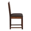 Aura 4 Seater Dining Set with Cushioned Chairs in Dark Grey Colour
