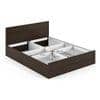 Zoey Engineered Wood Queen Size Box Storage Bed In Dark Wenge Finish