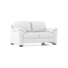 Farina 2 Seater Half Leather Sofa In Polaris Colour