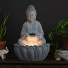 Grey 2Ft Lotus Buddha Water Fountain