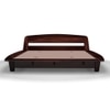 Tahiti Solid Wood Queen Size Bed In Mahogany Finish
