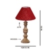 Devansh Maroon Jute Table Lamp With G Wood Natural Base (10X18 Inches)-36