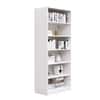 Hexa Engineered Wood Bookshelf Multipurpose Storage Rack in Frosty White Colour