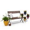Masai Solid Wood Bench In Dark Teak Finish