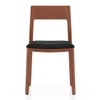 Clarke Solid Wood Dining Chair Set of 2 in Honey Finish with Black Leatherette