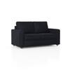 Apollo Compact High Back 2 Seater  Fabric Sofa In Deep blue velvet Colour