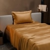 Stoa Paris Single Bedsheet with 1 Pillow Cover sheet with Eternal Glow Gold