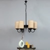 Devansh Dual Black Wallmounted Lamp With Cotton Black Shade