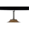 Isabel Black Fabric Shade Table Lamp with Natural Wooden Base