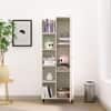 Hexa Engineered Wood Bookshelf Multipurpose Storage Rack in Frosty White