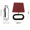 Devansh Maroon Jute Table Lamp With Wood Black Base -13