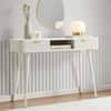 Selin Solid Mango Wood Storage Dressing Table Warm White
