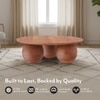 Takai Round Solid Wood Coffee Table in Red Cedar Finish