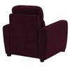 Alvaro Velvet 1 Seater Sofa Red wine Color