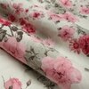 Red Floral 180 TC Flat 1 Queen  Bedsheet with 2 Pillow Covers