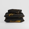 Stoa Paris 300TC UltrSatin King Bedsheet Set Satin King Velvet Black Gold