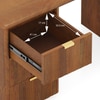 Strio Solid Wood Study Table in Amber Walnut Finish