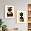 Boho Face Set of 2 Framed Posters Wall Art Decor 45x60 cm