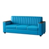 Jayden 3 Seater Sofa In Shine Leatherette Teal Blue Color