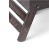 Ohio Sheesham Wood Foldable Laptop Table with Side Drawer in Mahogany Finish