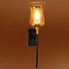 Devansh Metal Electric Wall Light in black Colour with Lavender Shade Count of 1 Light