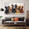 The Castle Decor Dog Wall Art Set of 5 Design 1 27x48 Inch