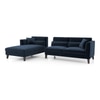 Lewis Sectional Sofa (Colour : Cobalt, Cushion : Soft, Seater : Left Aligned 3 Seater + Left Aligned Chaise)