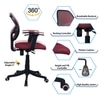Jaazza Low Back Ergonomic Chair in Maroon Colour