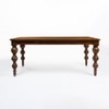 Baina Solid Wood 6 Seater Dining Table in Brown Finish