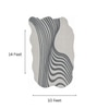 Handmade Wool Silk Shaped Rug Modern Wave Grey 10 x 14 Feet Carpet