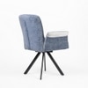 Cotton Fabric Dining Chair in Blue Colour