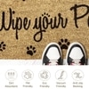 Luxe Home 100% Natural Coir Doormat Wipe Your Paws Print Design (71x45cm)