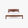 Dado Solid Wood King Non Storage Bed in Brown Colour